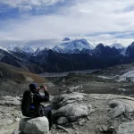 gokyo ri top and view of mount Everest ranges.