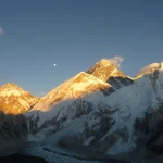 Mt. Everest in sunset time