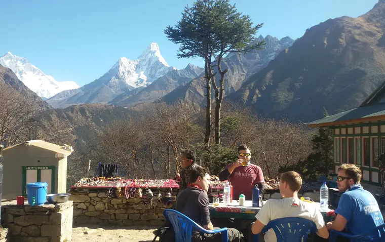 group joining trekking in Nepal.