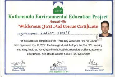 first aid certificate