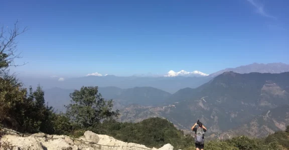 view from Thadepati to Helembu valley