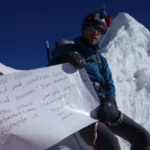 Nature explore trek team on the summit of lsland peak