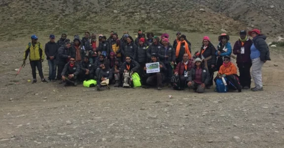 Australian group celebrate succesfull parikrama ending point.