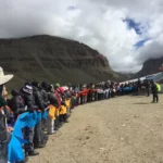 Before proces the Parikrama group prying for succesfull 4 days parikrama at Yamadawar.