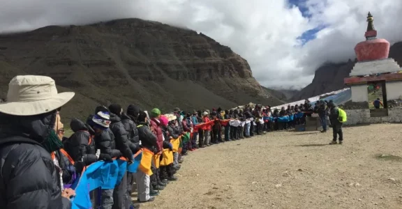 Before proces the Parikrama group prying for succesfull 4 days parikrama at Yamadawar.