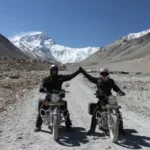 Tibet moter Bike tour at north basecamp from Tibet side.