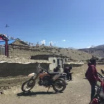 Ready to start the day ahead to explore Upper Mustang by Motoerbike ride