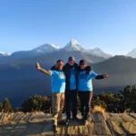 on the top of Poonhill viewpoint