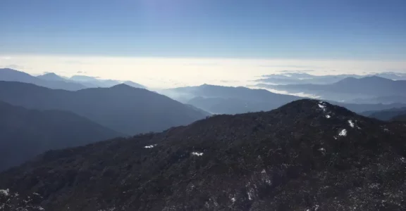 scenery from along the way to high camp to down valley of Pokhara.