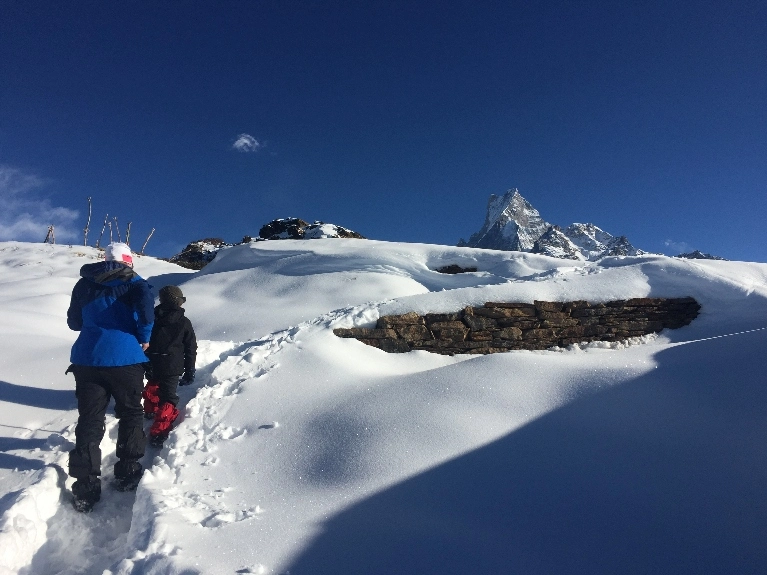 Manalsu Base Camp Trek with kids