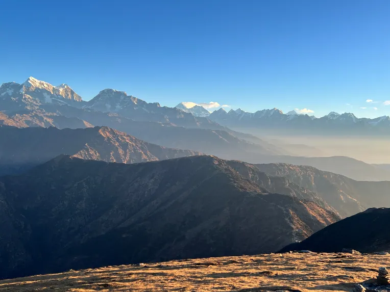Mt. Everest , Makalu and Kanchenjunga panaromic views from Pikey peak viewpoint.
