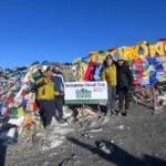 on the top of the Thorng la pass alt. 5416m from sea level.