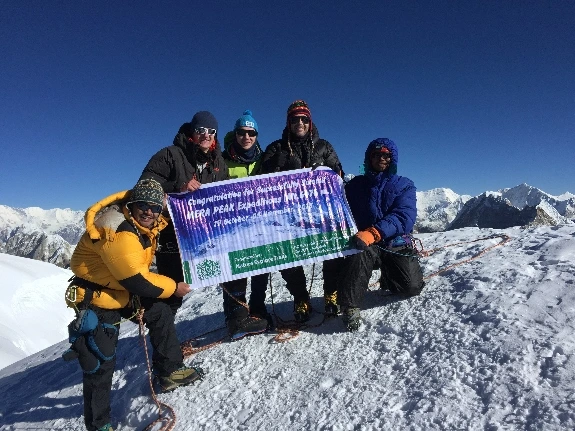 At the summit of Mera peak