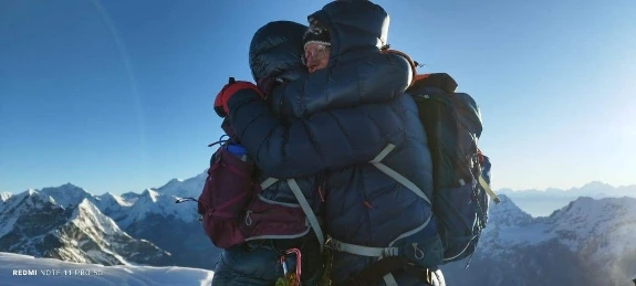 At the top of Mera Peak