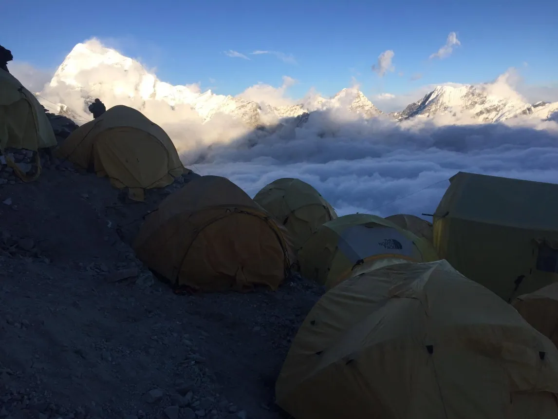 Mera peak high camp alt. 5800m above from sea level.