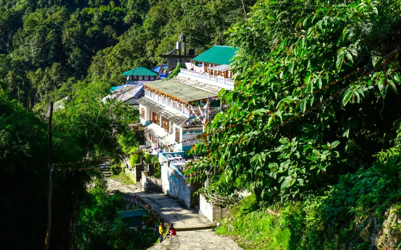 Traditional Teahouse Along the Annapurna Circuit