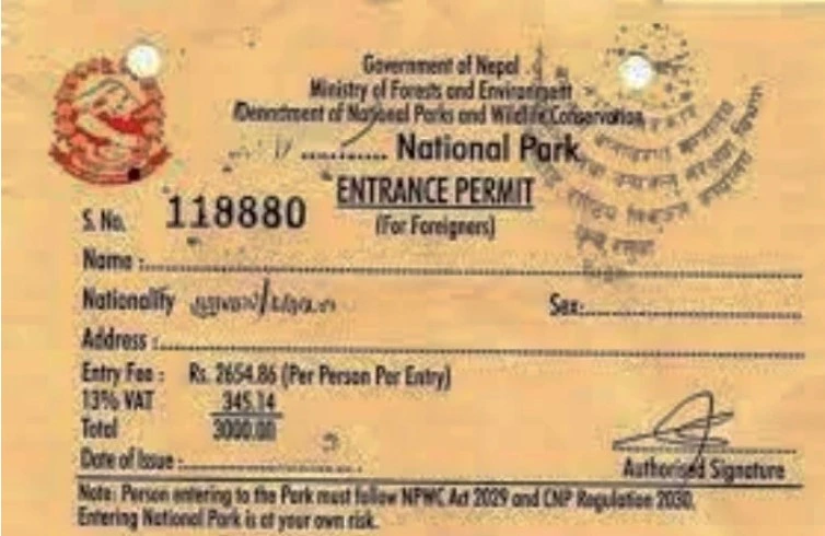 National park permit