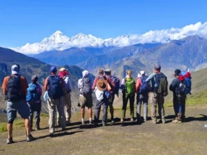 view of the Annapurna ranges from Mutinath